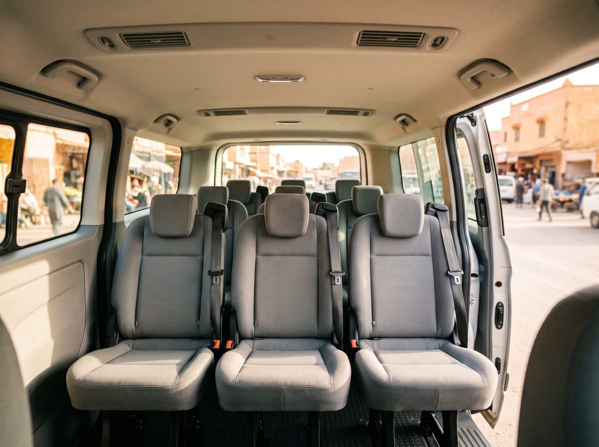 Tourneo interior, two forward-facing rows